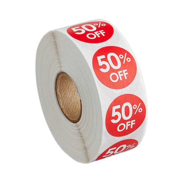 1000 Stickers Roll 50 Percent Permanent 1 Inch