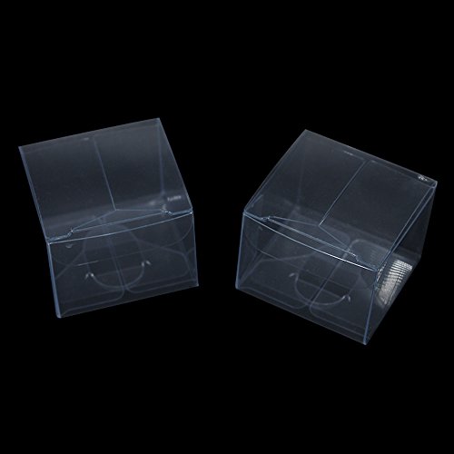 Multiple Usage Clear Plastic Retail PVC Packaging Boxes for Wedding Party Birthday Favor Transparent Cube Jewellery Decorative Accessories Take Out Container (100, 1.6x1.6x1.2 inch(4x4x3 cm)) - Thumbnail 2