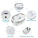 Eroboo Electric Lunch Box, Food Heater Portable Food Warmer for Car and Home with Spoon Storage Box and Removable 304 Stainless Steel Container - Food Grade Material, 12V and 110V