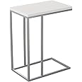 Safdie & Co. Accent End Table, C Shape, White