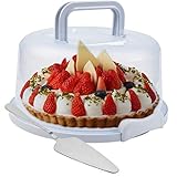 QLOUNI Sturdy Cake Carrier Holder Plate Up To 10