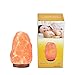 Himalayan Salt Lamps with Wood Base, Cozyswan Glow Hand Carved Natural Crystal Rock Salt Night Light with UL Listed Plug,Amber, 7 - 9-Inch for Lighting, Decoration and Air Purifying