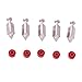 PODOY 5x Carburetor Float Valve Needle Seat Kit For Briggs & Stratton 398188 Carb (5 Pcs)