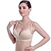 Encounter Women's Wire Free Push Up Cool Comfort Run Sports Bra (S, Beige)