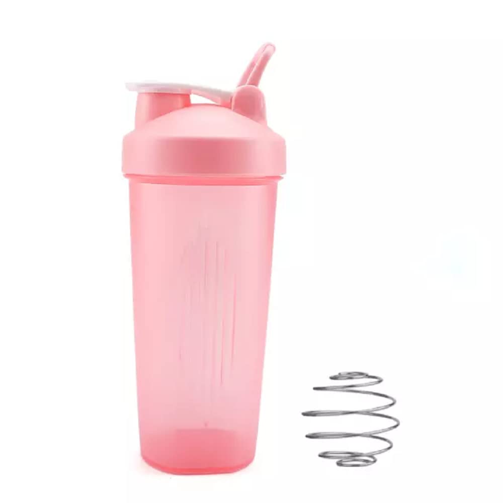 Missions MISSONS Protein shaker bottle- 24oz Smoothie Bottle for sports supplements shakes- Good materials, Leak Proof 600ml Gym Shaker for Protein Shakes with Shaker Ball (pink)