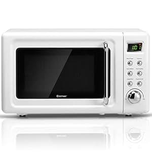 Amazon.com: Costway Retro encimera microondas horno, 0,7 cu ...