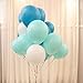 AnnoDeel 50 pcs 12inch Blue Balloons, 3 Color Pearl Latex Balloons(Blue Balloons/Green Balloons/White) for Birathday Wedding Party Decoratons