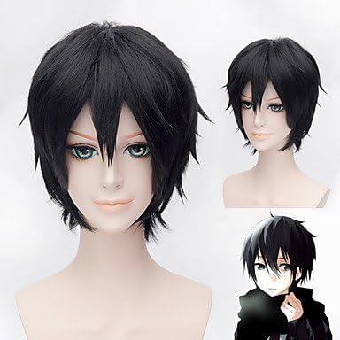 30cm Short Black Party Wigs Sekai-ichi Hatsukoi Takano Masamune Cosplay Hair Wigs