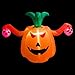 Dreamone 4 Foot Halloween Inflatable Pumpkin with Skull for Halloween Indoor Outdoor Yard Garden Party Decorations