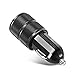 KWE 2.1A / 24W 2-Port Titanium Car Charger for iPhone 6 / 6S Plus / 5S / 5 / 4, iPad, Ipod, Samsung Galaxy, Smart Phones, Tablets(BLACK)