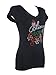 Women's Christmas Rhinestone Bling V-Neck Long or Short Sleeve T-Shirt