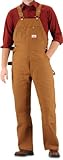 Heavy Duty Brown Duck Overalls with Button Fly