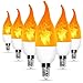 Siher E12 4 Fire Modes Led Flameless, Electric Candle Lights Replacement Bulbs, Warm White