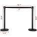 GO2BUY Black Stanchion Set, 6pcs 36.2 Inches H Stanchions Crowd Control Stanchion with 6.5 FT Retractable Belt