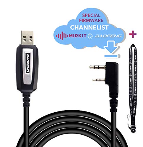 Baofeng Programming Cable for UV-5R and UV-82 for Two Way Ham Portable Radios: UV-5R,5RA,5R Plus,5Re,BF F8HP, BF-888S, UV82HP, 5RX3 and Lanyard Mirkit