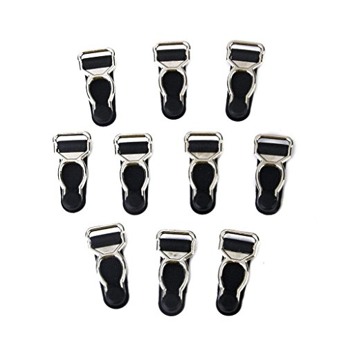 Nicedeal Craft Belt Clips Hooks Grippers for Garter Belt Girdle Garment Pack of 10 (Black) DIY Tools