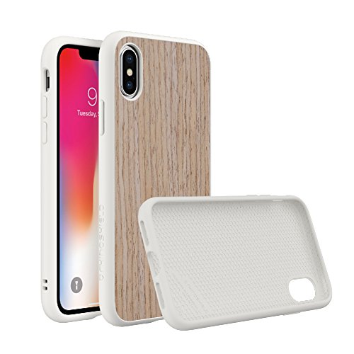 RhinoShield Case iPhone X [SolidSuit] Shock Absorbent Slim Design Protective Cover Premium Matte Finish [3.5M / 11ft Drop Protection] - Light Walnut