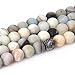 SHG 8mm Round Frost Mixed Color Amazonite Agate Beads Natural Gemstone Agate Beads For Jewerly Making Beads Strand 15 inches Jewelry Making Beads Spacer Beads(8mm Frost Mixed Color Amazonite)