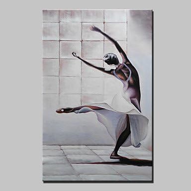 TFr Lager Handmade Ballerina Oil Painting Abstract Nude Girl Decor Wall Paintings Art For Living Room Home Whit Frame , 24" x 36"