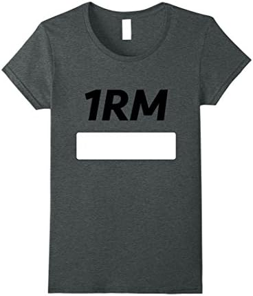 Womens 1RM Weightlifting Fitness Strength t-shirt Large Dark Heather