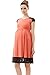 Momo Maternity Lace Insert Skater Dress - Coral M
