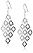 Amazon Collection Sterling Silver Large Diamond-Shape Drop Earrings