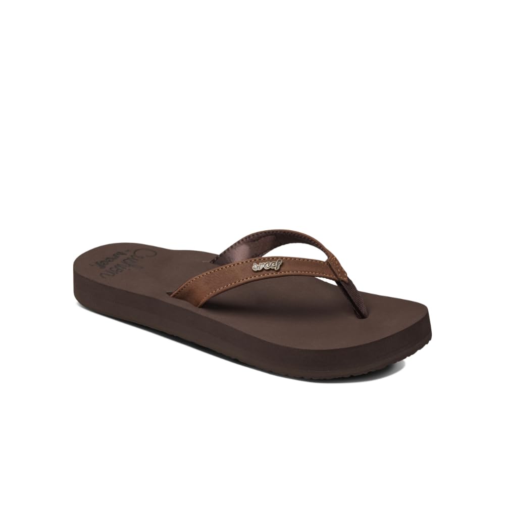 Photo 1 of REEF Women's Cushion Luna Flip Flop, Brown, 9 M US