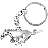 Ford Mustang 3D Pony Chrome Metal Key Chain