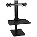 Ollieroo Dual Monitor Desk Converter, Height Adjustable Sit Stand Desk, Standing Desk Workstation, Blackthumb 3