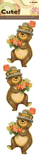 "Cute" Bears With Flowers Stickers