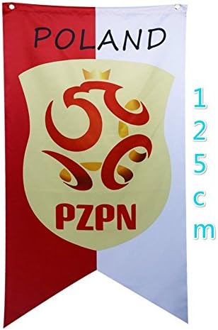 Baifeng World Cup Poland Flag,Creative 2018 FIFA World Cup Mascot Pattern Flag Banners Bunting Hanging Flag