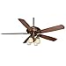 Casablanca 59536 Holliston Gallery 60-Inch Bronze Petina Ceiling Fan with Five Walnut/Burnt Walnut Blades with a Light Kit
