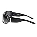 SA106 Anti Glare Polarized Womens Rhinestone Oval Rectangular Designer Sunglasses Black