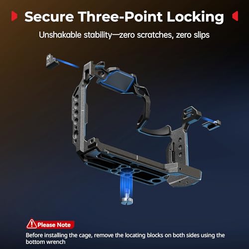 SMALLRIG Protective Cage Kit for Panasonic S1R II/S1 II/S1 IIE, with Top Handle and Cable Clip, QR Plate for Arca-Swiss and Cold Shoe - 5503