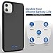 SHENMZ Battery Case for iPhone 11, [6200mAh] Upgraded Portable Protective Charging Case, Rechargeable Extended Battery Pack Smart Charger Case Backup Power Bank Cover for iPhone 11 (6.1 inch) – Black