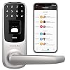 ULTRALOQ UL3 BT Bluetooth Enabled Fingerprint and Touchscreen Smart Lock (Satin Nickel) | 5-in-1 Keyless Entry | Secure…