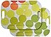WUMN Colorful Plastic Serving Tray with Handles, BPA-free Safety Fast Food Tray, Rectangular Melamine Tray 17