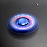 Foreveryang| LED Light Hand Spinner Fidget Toys, LED Light Fidget Hand Spinner Toys for ADHD/ EDC Anxiety Autism Stress Relief Toy Finger Spinner Light In The Dark-Blue