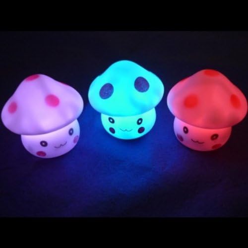 Novelty Lovely Mushroom Color Changing LED Night Light Decoration .