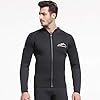 XUJINGJIE Herren Neoprenanzug Jacke 3mm Neopren Tauchanzug Oberteil Surfanzug Für Schnorcheln, Tauchen, Surfen,XL