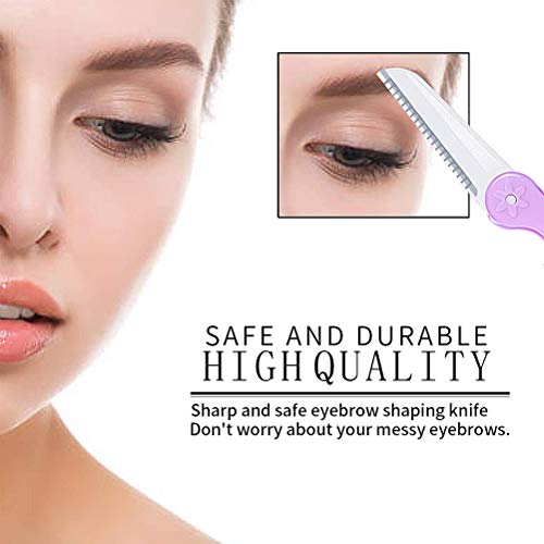 Eyebrow Razor, Lameila 3Pcs Folding Eyebrow Shaper Trimmer Eyebrow Shaver, Facial hair Razor, Hair Shaving Grooming Trimmer Tools Set with safety net, for Both Women and Men