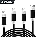 USB Type C Cable, Mifeng 4-Pack (3ft+6ft+6ft+10ft) USB-C to USB A 2.0 Nylon Braided Fast Charging Cord for Samsung Galaxy S9 S8 Plus Note 9 8,Google Pixel XL,Moto Z Z2,LG V20 Nintendo