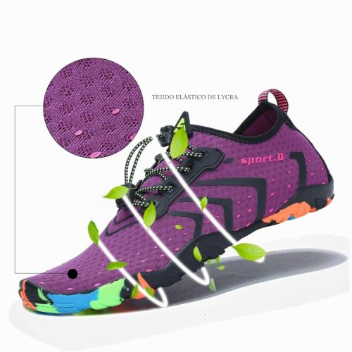 SAGUARO Men's Women's Water Shoes Non-Slip Water Shoes Quick-Drying Beach Shoes for Swimming Surfing Aquatic Pool, Gr.35-48 EU