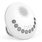 White Noise Sound Machine,Klearlook Portable Sleep Therapy Machine with 6 Relaxing & Soothing Nature Sounds Sleep Timer Headphone Jack,Battery or Adapter Charging for Adult Baby Home,Office,Travel