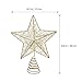 NICEXMAS Christmas Tree Topper LED Star Battery Operated Treetop Decoration (Gold)