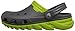 crocs Unisex Duet Max Clog, Graphite/Volt Green, 10 M US Men / 12 M US Women