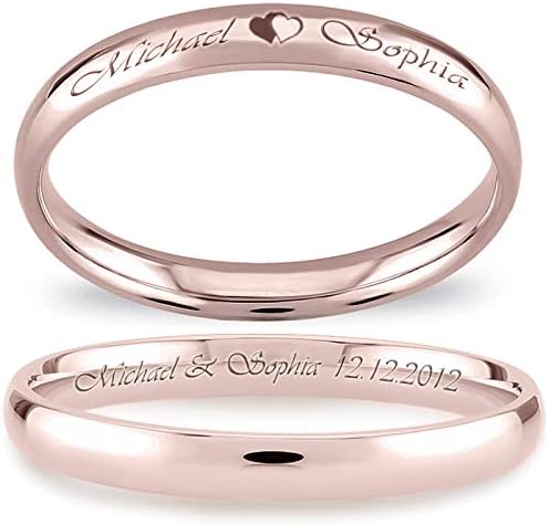 2mm | 8K Yellow White Rose Gold | Heavy-Solid 1,4mm Thickness | Traditional Classic Comfort Fit Polished Plain Wedding Band for Men's Women's | As 9K 10K 14K 18K 22K Palladium Platinum Ring available