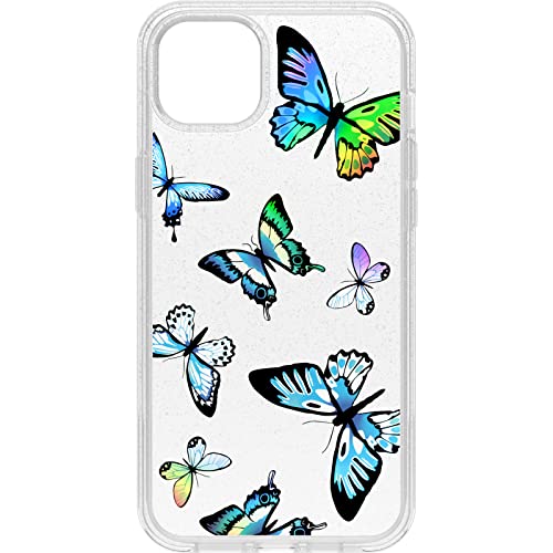 Otterbox Funda para iPhone 14 Plus Symmetry Clear, Resistente a Golpes y caídas, Fina,Testada 3X con los estándares Militares anticaídas, Antimicrobiana, Butterfly