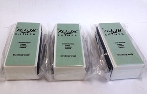 Flash Shiner Nail Buffer 3 Ways - (New Look) - (Pack of 3)