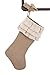 fenncostyles.com Holiday Décor Jute Design Natural Christmas Stocking, One Piece (Natural Ruffles)